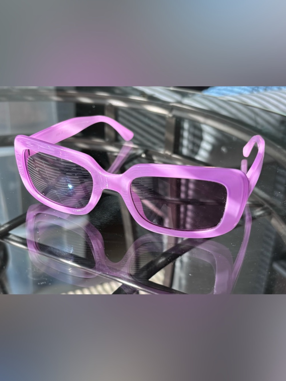 Retro Lilac Women’s Rectangle Sunglasses - New Condition - One Size